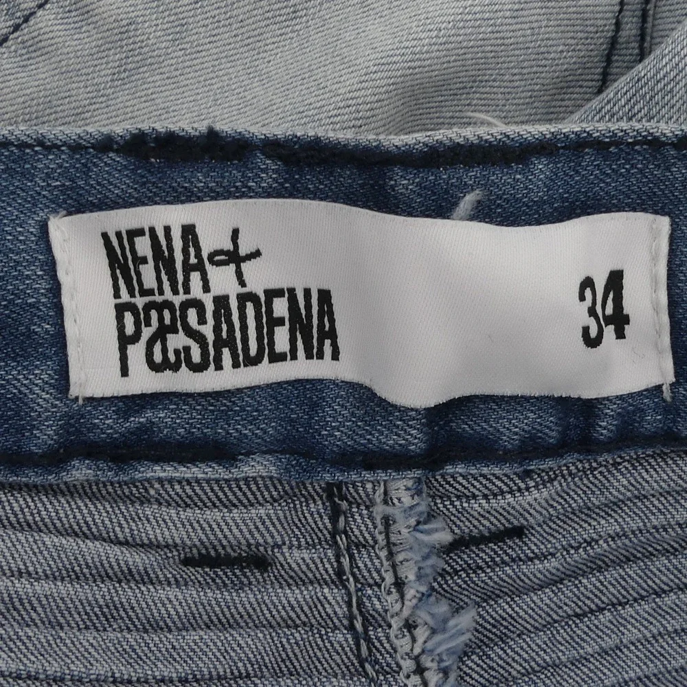 Nena & Pasadena Skinny Fit Distressed Light Wash Blue Jeans‎ Men's 34 34x30